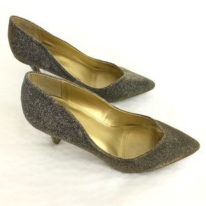 Women’s Mootsies Tootsies Gold & Silver Heels Size 9